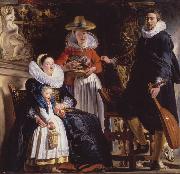 Jacob Jordaens The Family of the Arist (mk08) oil painting on canvas